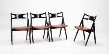 H. J. Wegner. Savbukkestolen. Et sæt på fire stole, model CH29 (4)