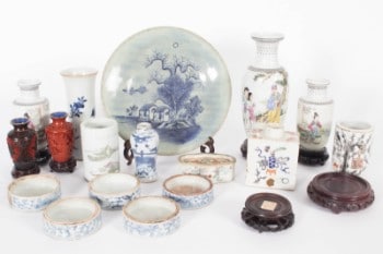 Samling kinesisk porcelæn (12)