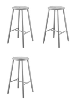 Børge Mogensen for FDB. Three stools model J27B - Gray (3)