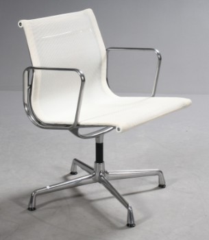 Charles Eames. Armstol / konferencestol, model EA-108, hvidt mesh