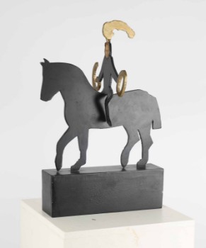 Egon Fischer (1935-2016): Skulptur af bemalet jern
