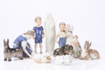 Royal Copenhagen / Bing and Grondahl. Collection of porcelain figurines (10)
