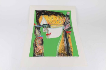 Lis Zwick (1942-2020): The Twins II. Color lithograph, 1992