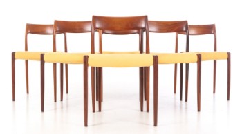 N.O. Moller. Six rosewood chairs, model 77 (6)