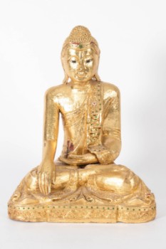 Thai Buddha gilded with glass beads