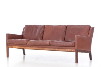 Kai Lyngfeldt Larsen. Three-person sofa, leather