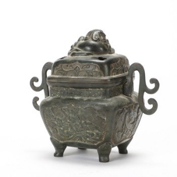 Kinesisk røgelseskar af bronze, 1900-tallet