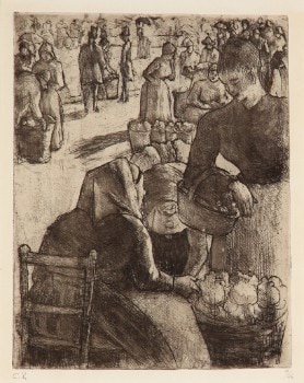 Camille Pissarro. Marché aux légumes à Pontoise (1891/1923), ætsning