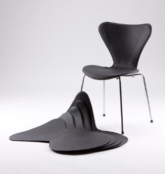 Læderovertræk til Arne Jacobsens 7´er stole, sæt på 6 stk. (6)