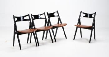 Hans J. Wegner. Savbukkestolen. Et sæt på fire stole, model CH29 (4)