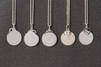 Collection necklaces of sterling silver (5).