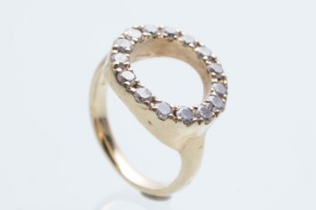 Brilliant ring of 14 kt gold 0.60 ct