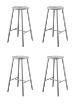 Børge Mogensen for FDB. Four stools model J27B - Gray (4)