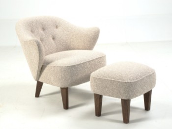 Flemming Lassen. Armchair with stool, model Ingeborg, exhibition model (2)