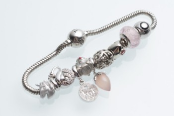 Christina Design London. Sterling silver bracelet with charms.
