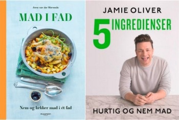 Mad i fad af Anne van der Merwede og 5 ingredienser - hurtig og nem mad af Jamie Oliver (2)