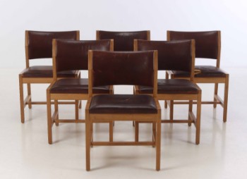 Børge Mogensen for Fredericia Stolefabrik. Sæt på seks spisestole af egetræ, model BM 72 (6)