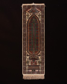 Orientalsk vægtæppe, silke på bomuld