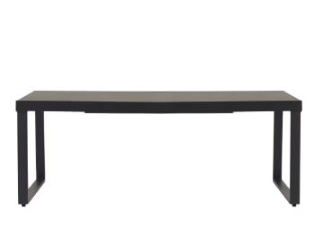 Outfit. Udtræksbord med vippetillægsplade - Model Augusta. Grå/sort