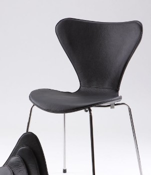 Læderovertræk til Arne Jacobsens 7´er stole, sæt på 4 stk. (4)