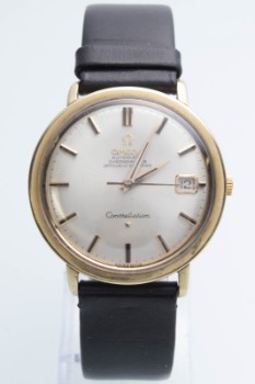 Omega Constellation. Mens gold-plated steel watch. 35.5 mm