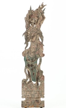 Balinesisk tempelfigur udskåret i træ , ant. 17/1800 tallet