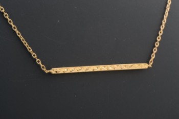 Halskæde med integereret vedhæng af 8 kt. guld
