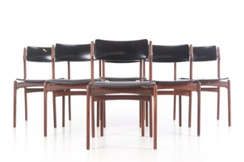 Danish furniture design. Set of six teak chairs, 1960s (6)