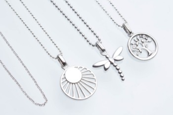 Four Sterling Silver Necklaces (4)