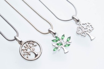 Three Sterling Silver Pendant Necklaces (3)