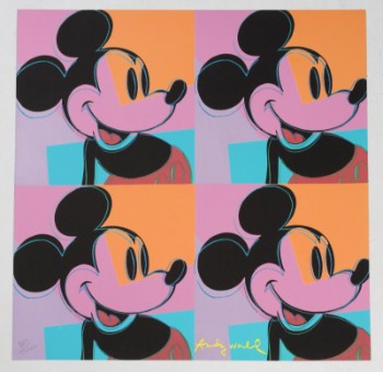 Andy Warhol (1928-1987): Firedobbelt Mickey Mouse