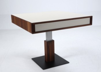 Kai Stania for Team7. Raise/lower coffee table / desk / work table, walnut wood, model Lift