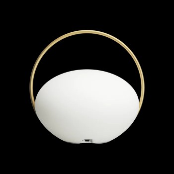 Philip Bro for Umage. Fem transportable lamper model Orbit, hvid/ messing (5)