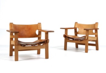 Børge Mogensen (1914-1972). Den spanske stol. Par lænestole, model 2226 (2)