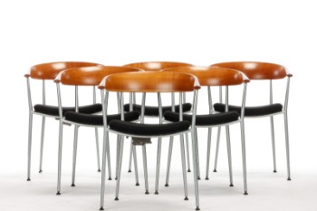 Johannes Foersom & Hjort-Lorentzen. A set of six chairs, model Stuk (6)