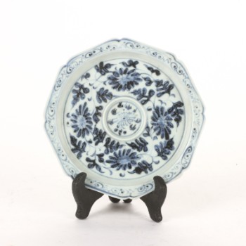 Kinesisk tallerken af porcelæn, 1900-tallet