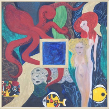 Christina Teichert (b. 1969): Composition with octopus and women