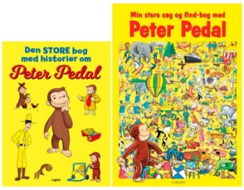Den store bog med historier om Peter Pedal og Min store søg og find-bog med Peter Pedal af H. A. Rey (2)