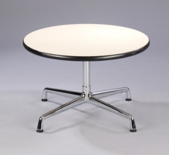 Charles Eames for Vitra. Lounge / sofabord , hvid, Ø 70 cm
