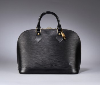 Louis Vuitton. Alma PM handbag in black Epi leather