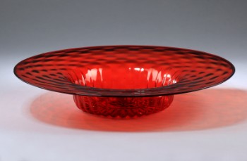 Italian red Murano glass dish from the 70s