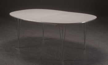Piet Hein / Bruno Mathsson. Super Ellipse bord m. to tillægsplader (3)