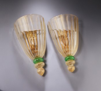 Barovier & Toso. A pair of Murano glass wall lamps (2)