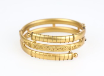 Gold-plated bangle, last half of the 1800s