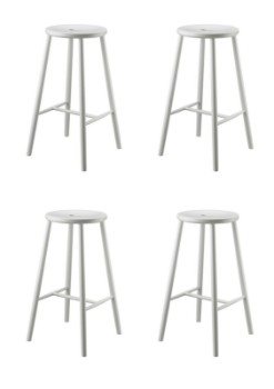 Børge Mogensen for FDB. Four stools model J27B - White (4)