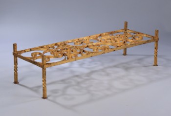 French coffee table of gilded cast iron from the 50s/60s