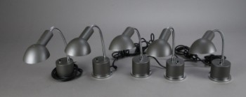 Asger Bay Christiansen. Fem bordlamper model BC1, grå (5)