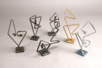 Christian Lymann Hansen. Seks skulpturer af jern delvist bemalet (cd6)