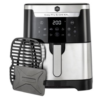 1726 - OBH Nordica airfryer - Easy Fry & Grill - XXL 2 in 1 - Sølv