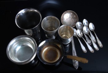 Collection of silver cutlery and corpus approx. 800 grams (13)